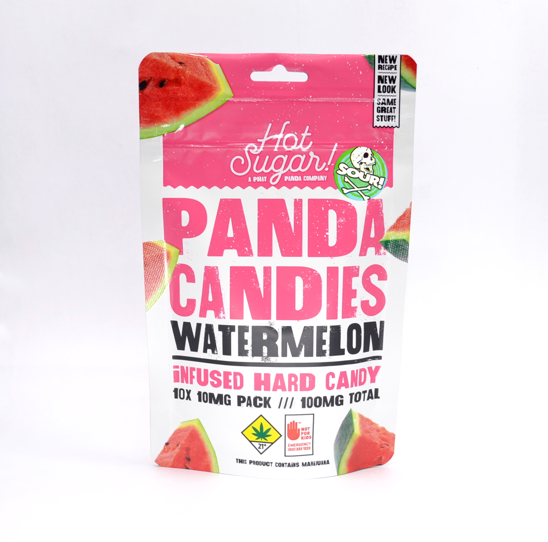 Photograph of product: Sour Watermelon Panda Candies CBD 1:1 1:1 CBD | 10pk | (100mg CBD/100mg TH-oui) | CBD