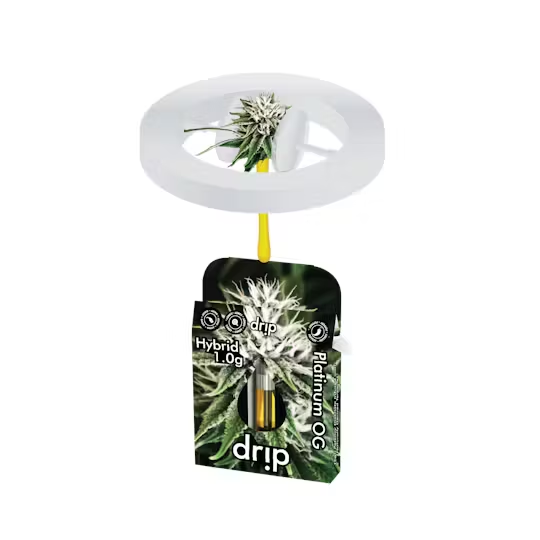 Photograph of product: DRIP | PLATINUM OG | HYBRID | 510 CARTRIDGE | 1G