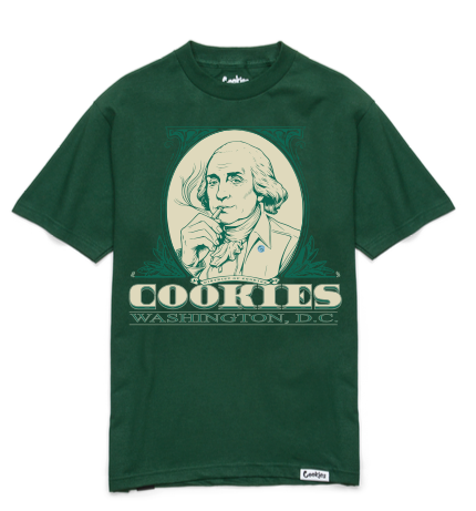 Photograph of product: COOKIES George Kushington Tee - Emerald Green - L