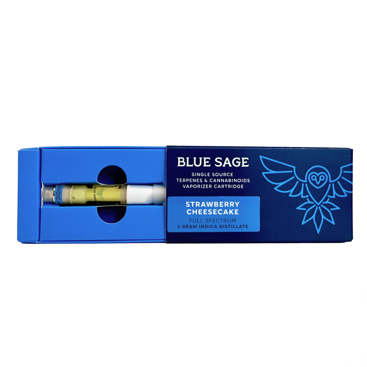 Photograph of product: Blue Sage | Strawberry Cheesecake | 1g Cart