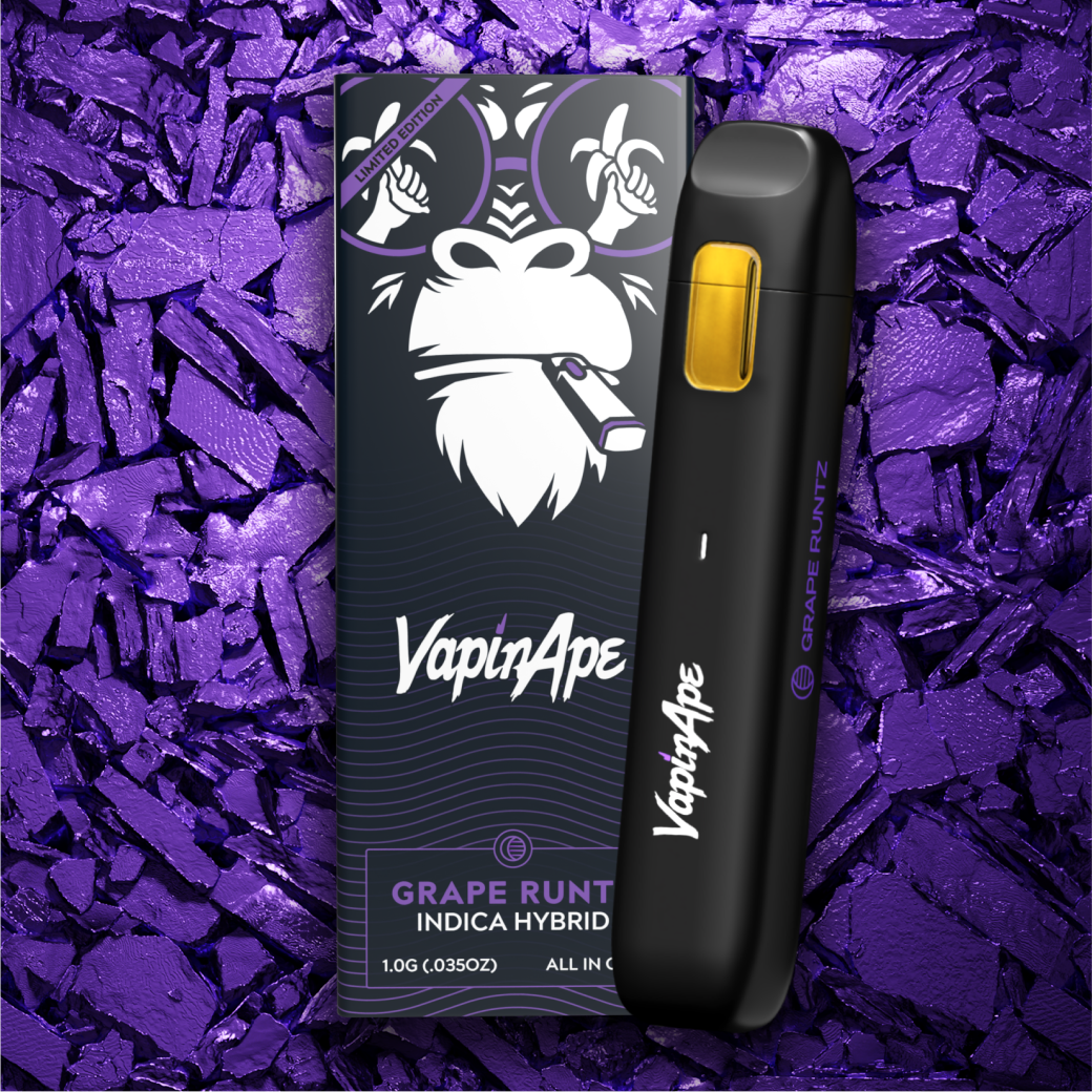 Photograph of Product: 1G GRAPE RUNTZ FULL SPECTRUM DISPOSABLE