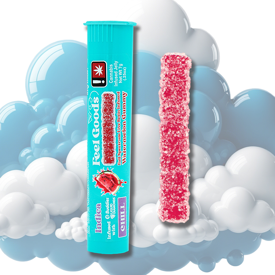 Photograph of product: 100mg Watermelon Oui'd - Gummy Straw - Feel Goods