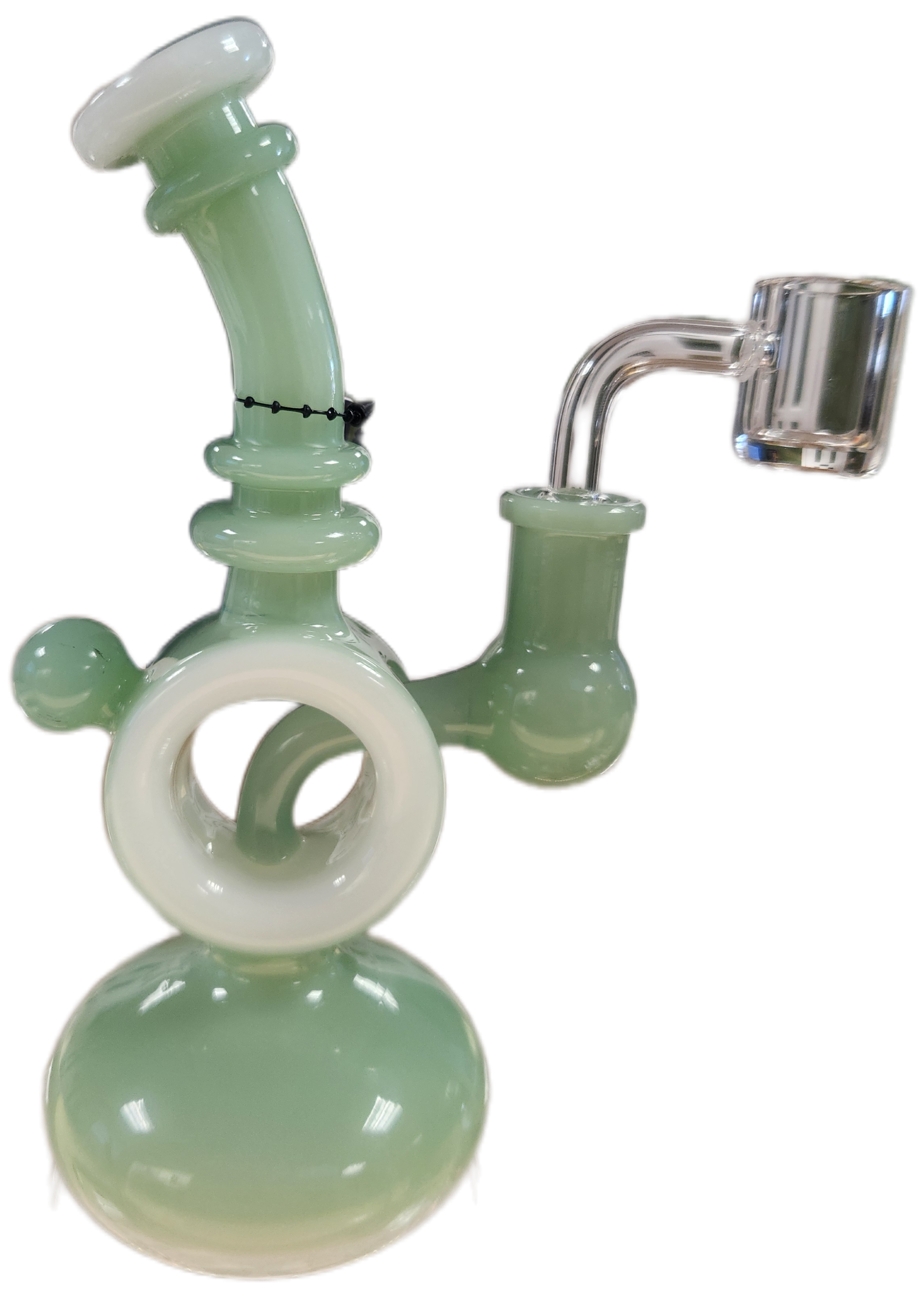 Photograph of product: Phoenix Star Donut Recycler I 6" Green I Highly Elevated