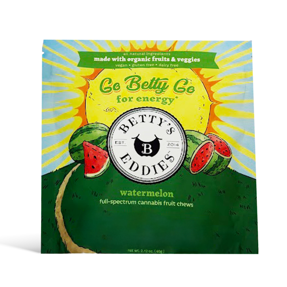 Photograph of product: Betty's Eddies: Watermelon Fruit Chews [Energy]