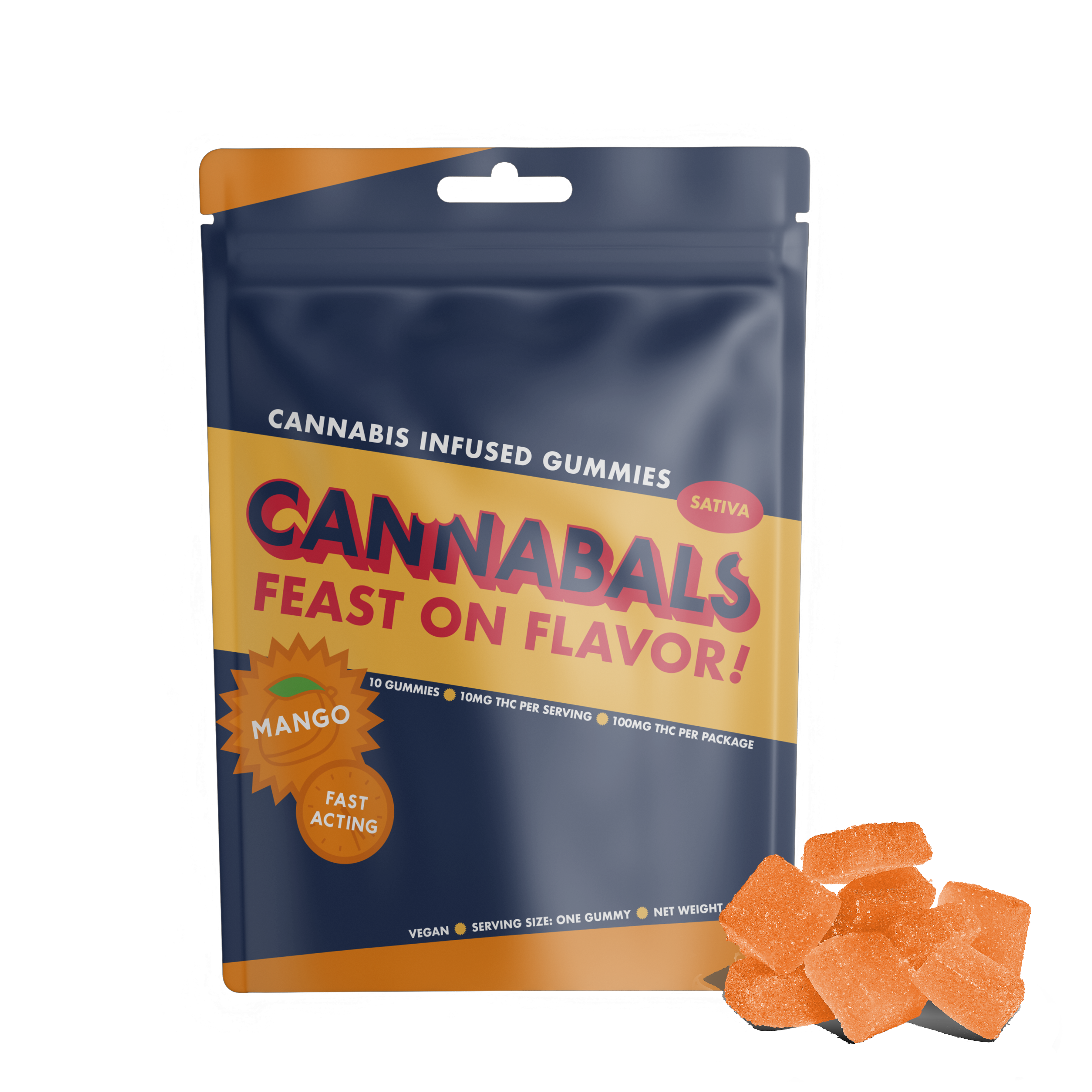 Photograph of product: Mango | Fast Acting Gummies [10pk x 10mg]