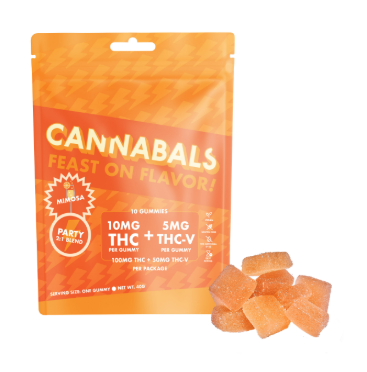 Photograph of product: Cannabals | 2:1 TH-oui-V Gummies 100mg | Mimosa (Party)