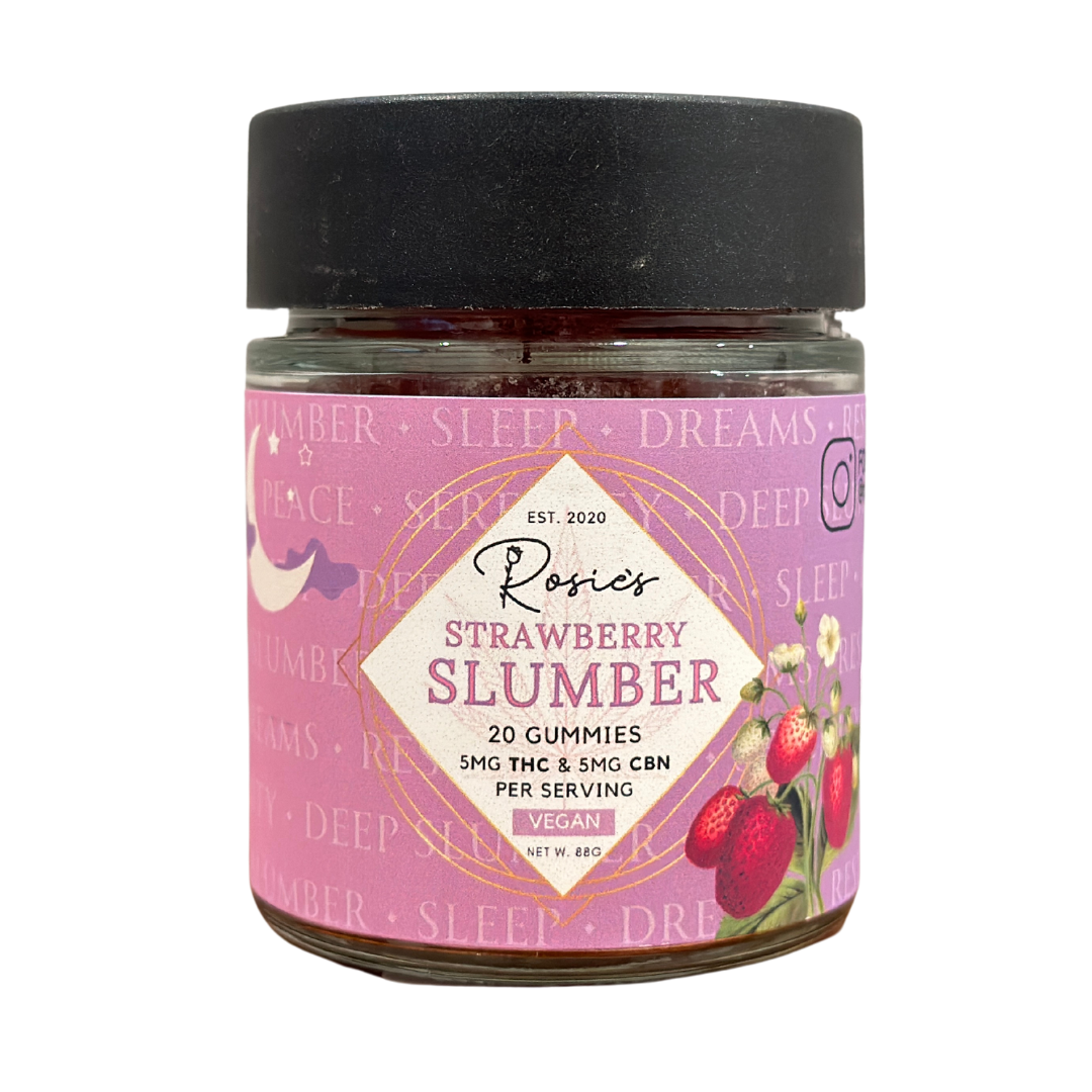 Photograph of Product: Strawberry 'Slumber' - 5MG THC + CBN | 20PK Gummies