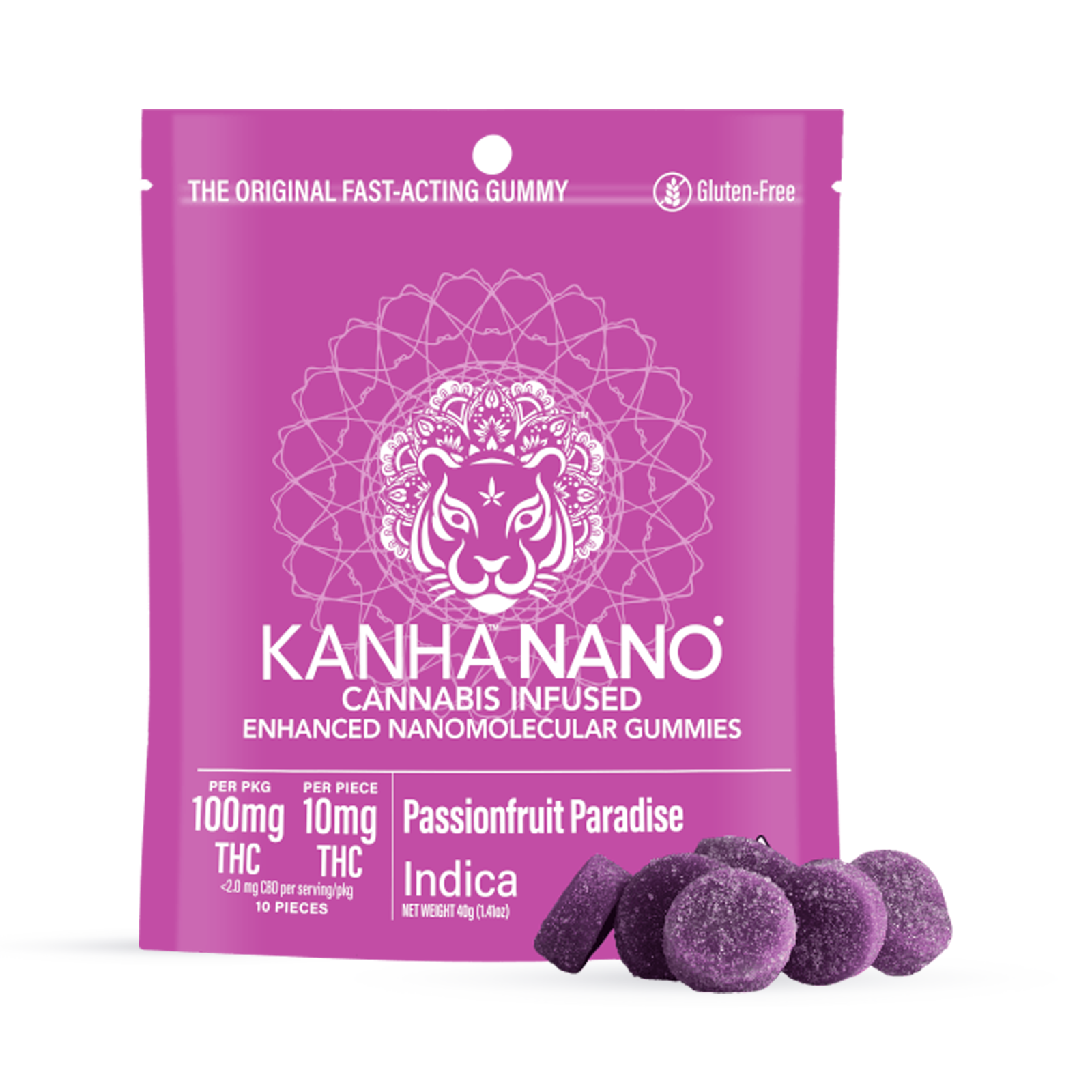 Photograph of product: Passionfruit Paradise Nano Gummies 10-pack