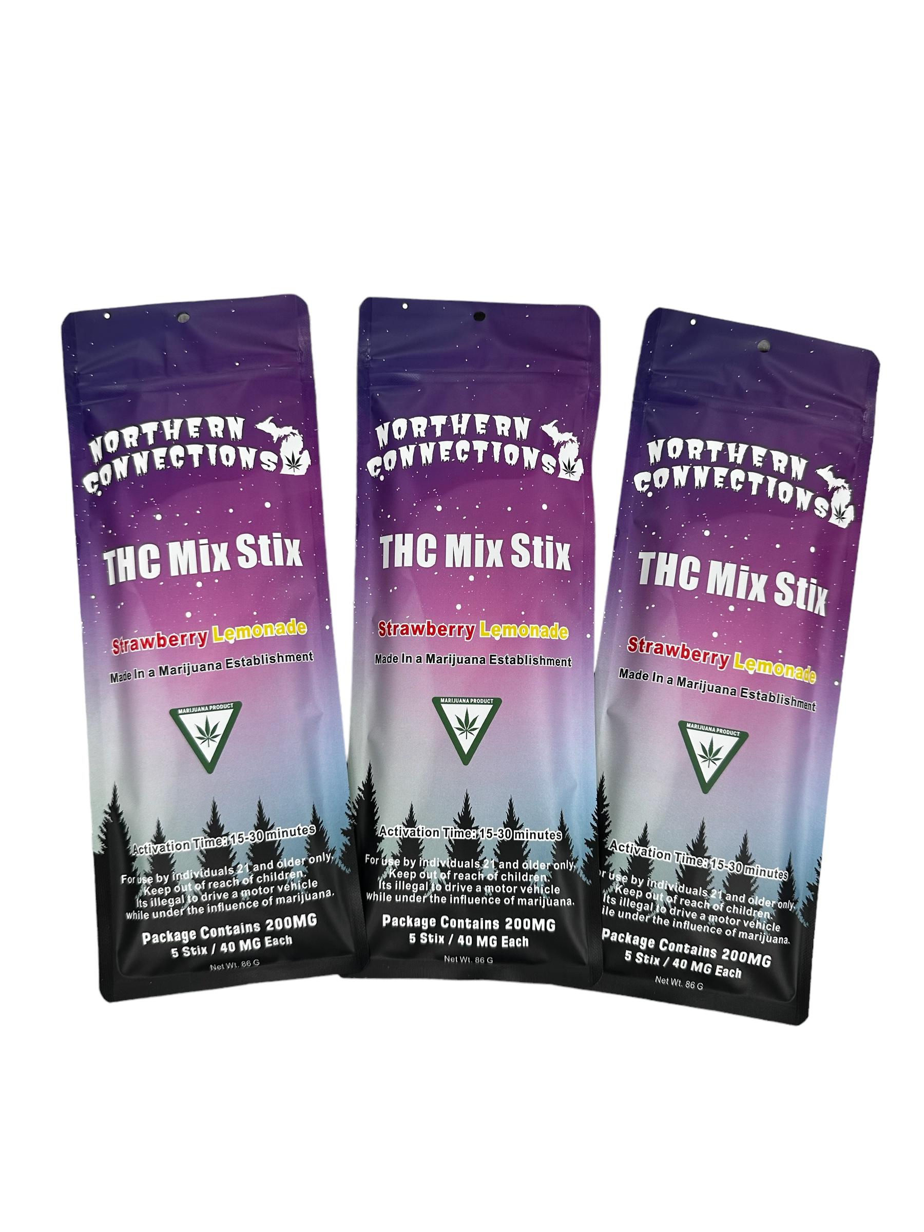Photograph of Product: Northern Connections | Strawberry Lemonade | 200mg - 5pk Pixie Stix | REC
