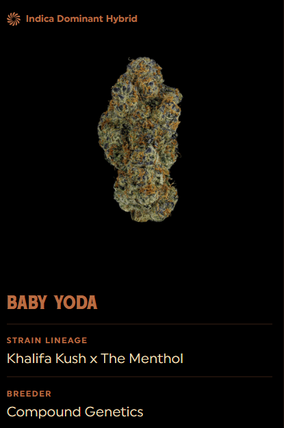 Photograph of product: Baby Yoda Flower 3.5g