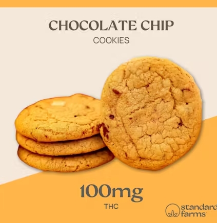 Photograph of Product: Chocolate Chip Cookies | 4 x 25mg