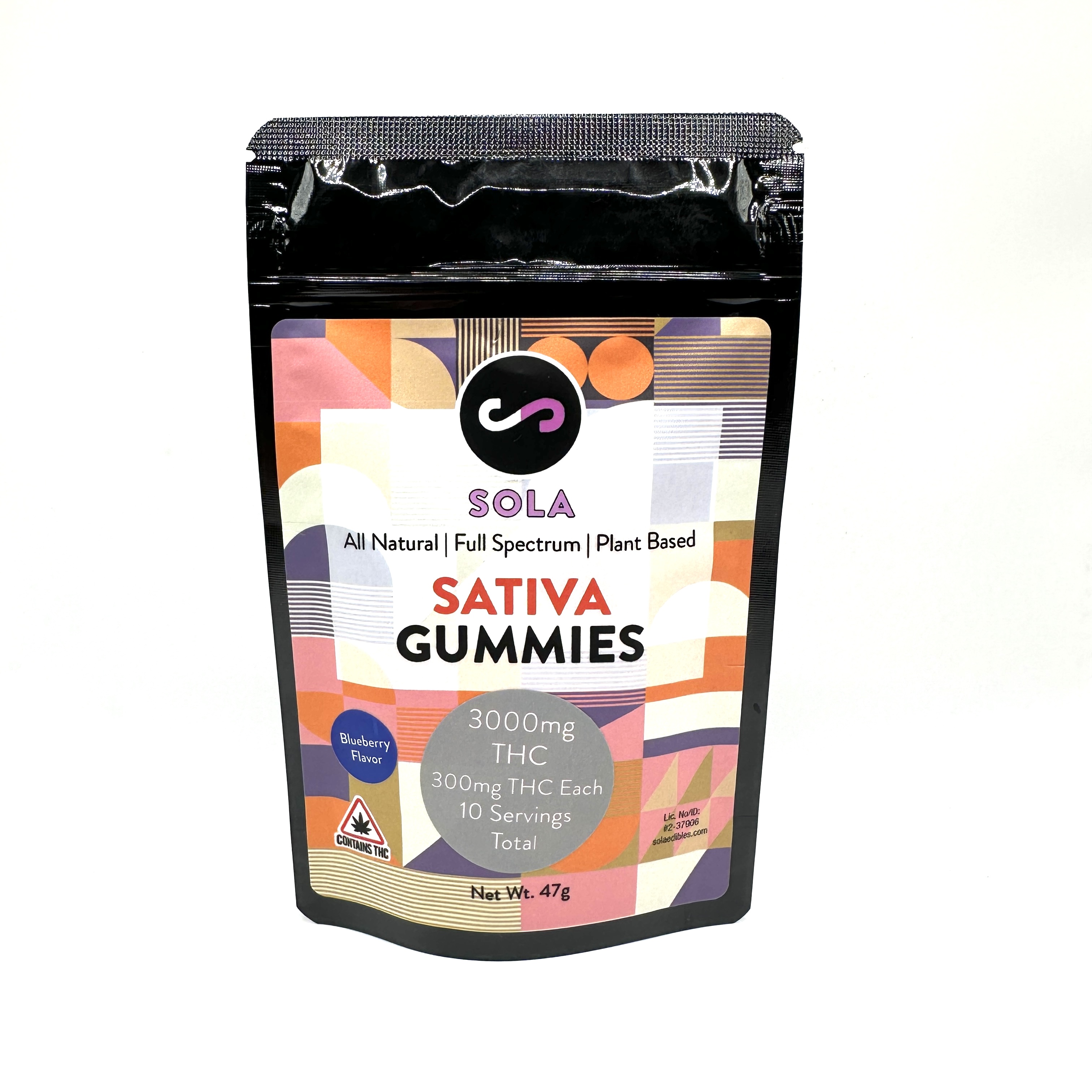 Photograph of product: 3000mg | Blueberry Oui'd Gummies | Sola