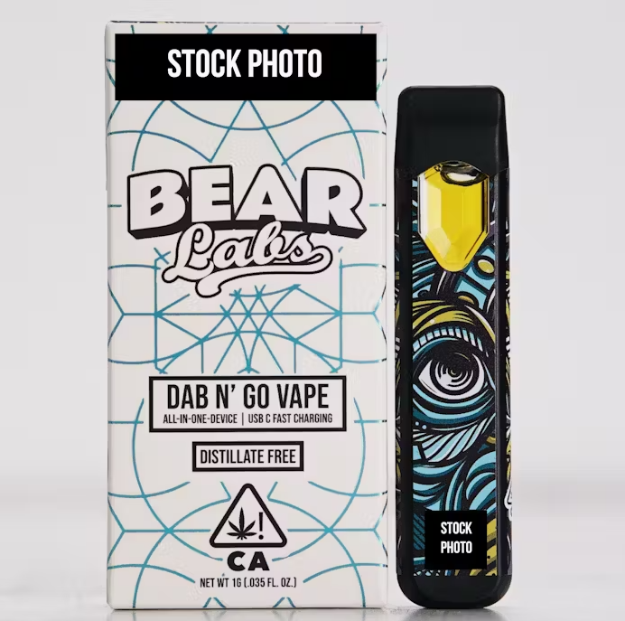 Photograph of product: Bear Labs Orange 76 Live Resin AIO 1g