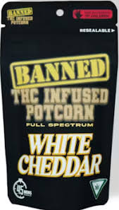 Photograph of product: Banned - White Cheddar Potcorn - 200mg