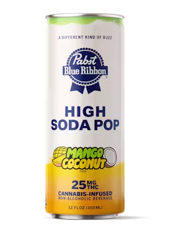 Photograph of product: Pabst High Soda 25mg Mango Coconut