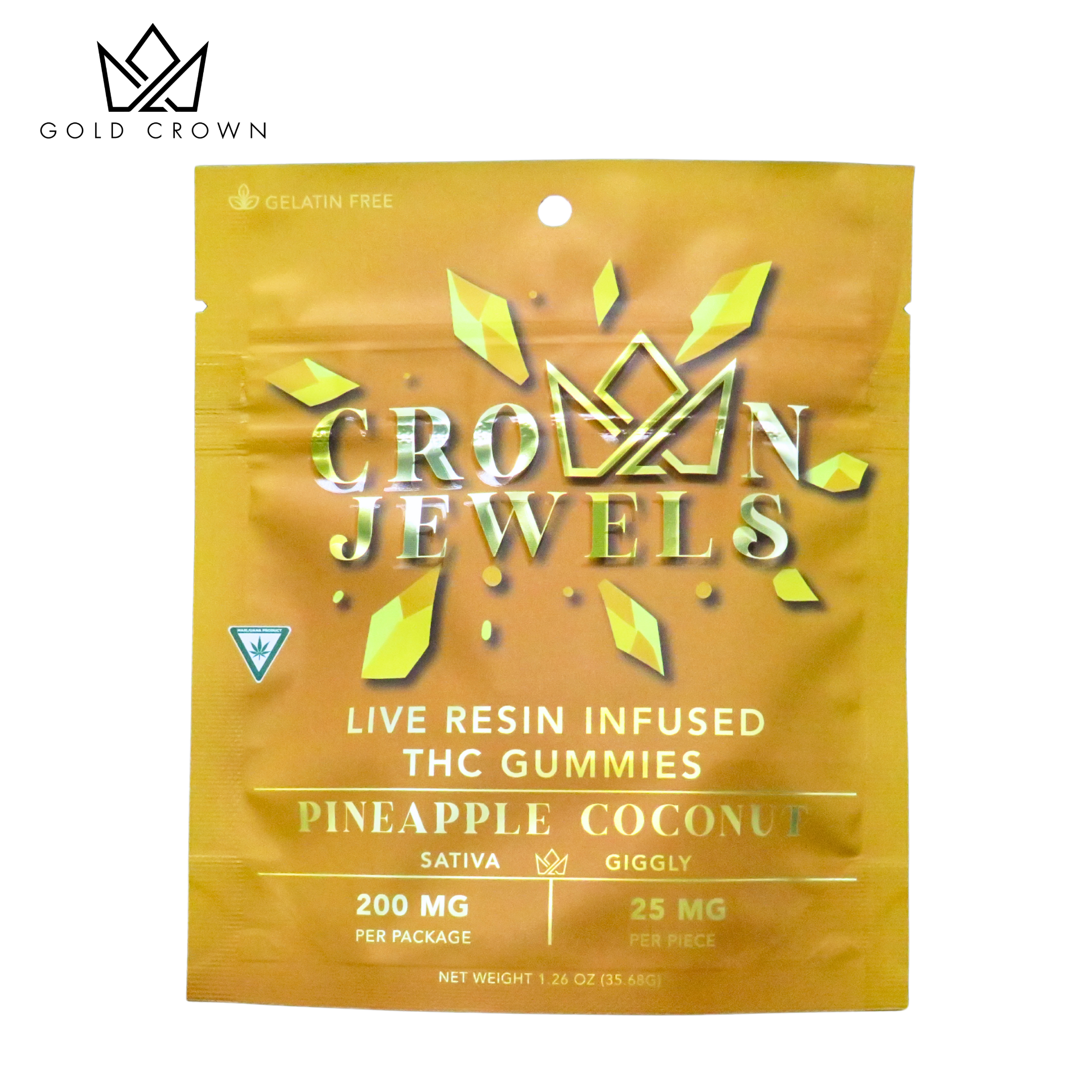 Photograph of product: Crown Jewels 200mg - Pineapple Coconut | 25mg each