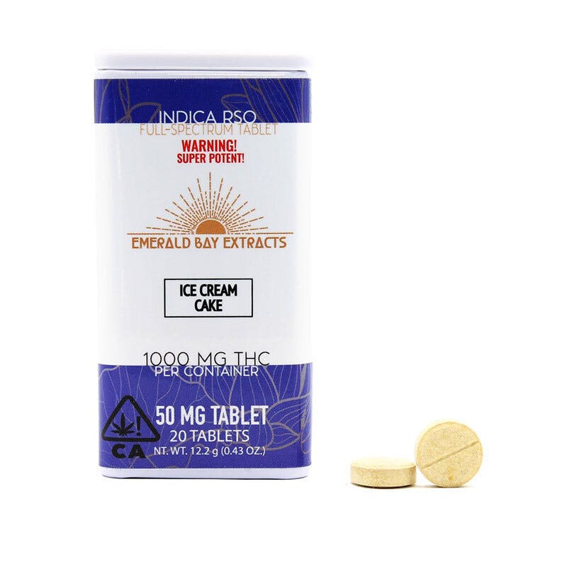 Photograph of product: Ice Cream Cake - 50mg Oui'd RSO Tablets - 1000mg Package