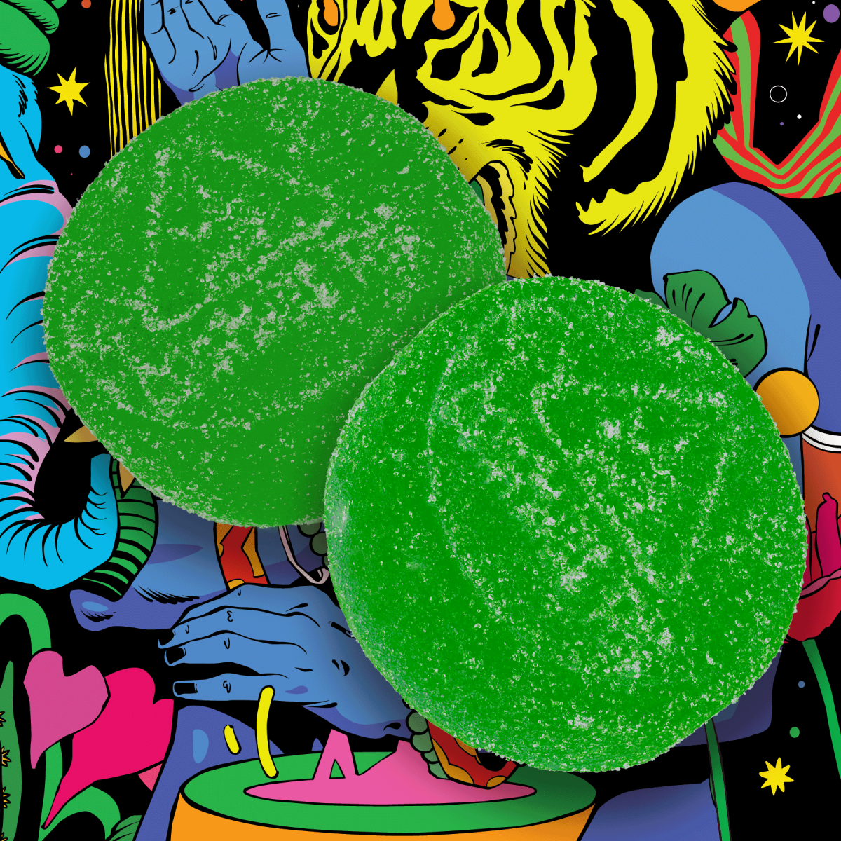 Photograph of product: Sapura | Amped Up Apple Gummies | 100mg