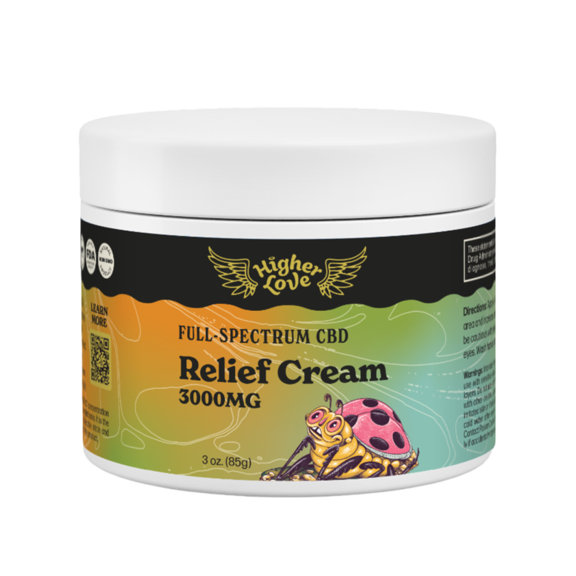 Photograph of product: Higher Love CBD Relief Cream 3000mg