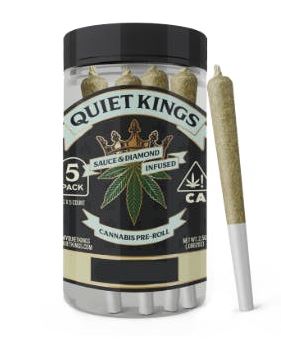 Photograph of product: Quiet Kings Infused 5pk Prerolls 2.5g Canteloupe Kush