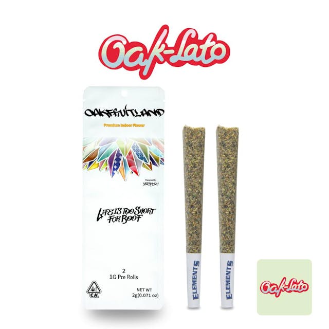 Photograph of product: Oak-Lato Pre Roll 1g Dual Pack Series - 