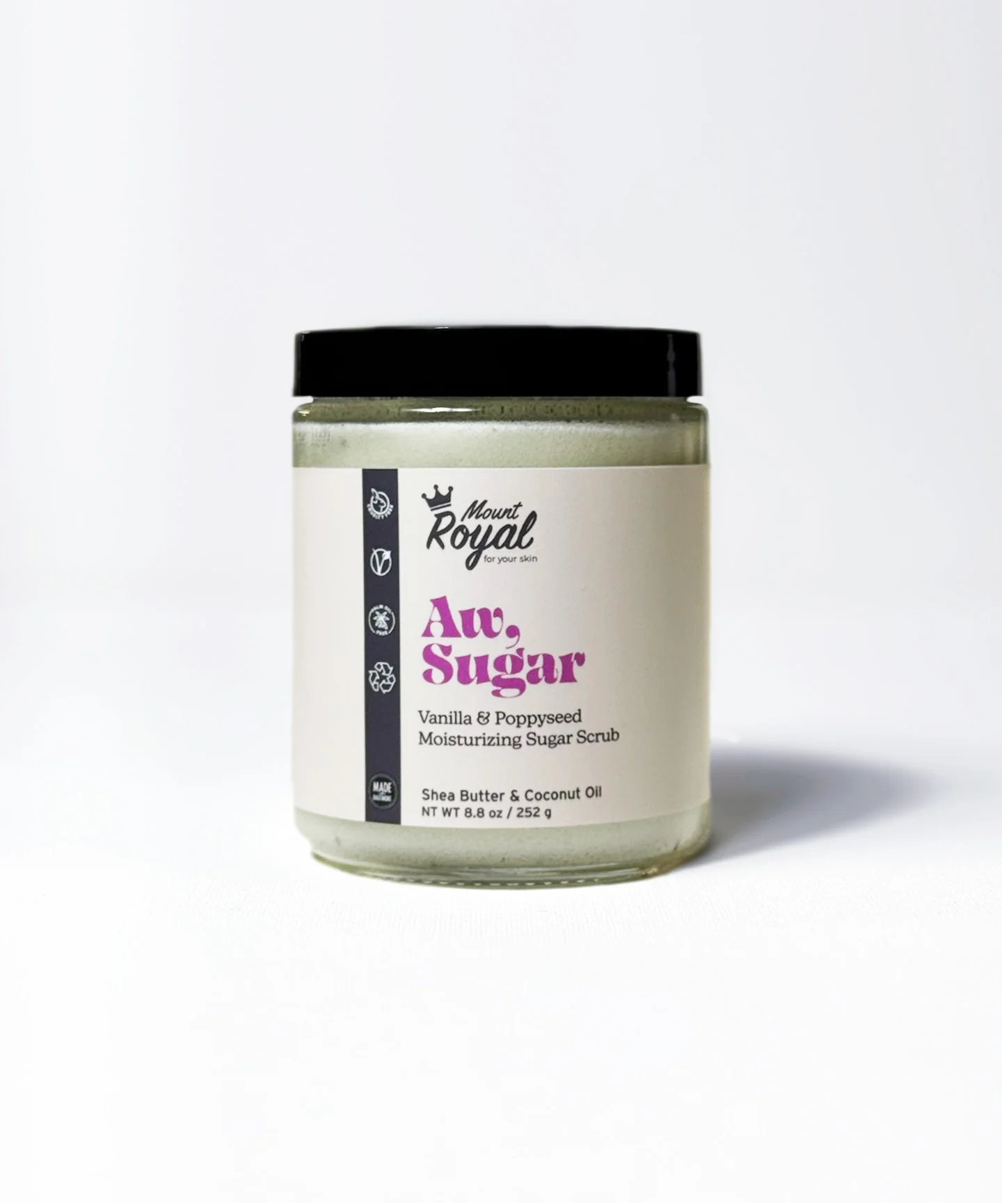 Photograph of product: Mount Royal - Aw, Sugar- Vanilla Poppyseed Scrub