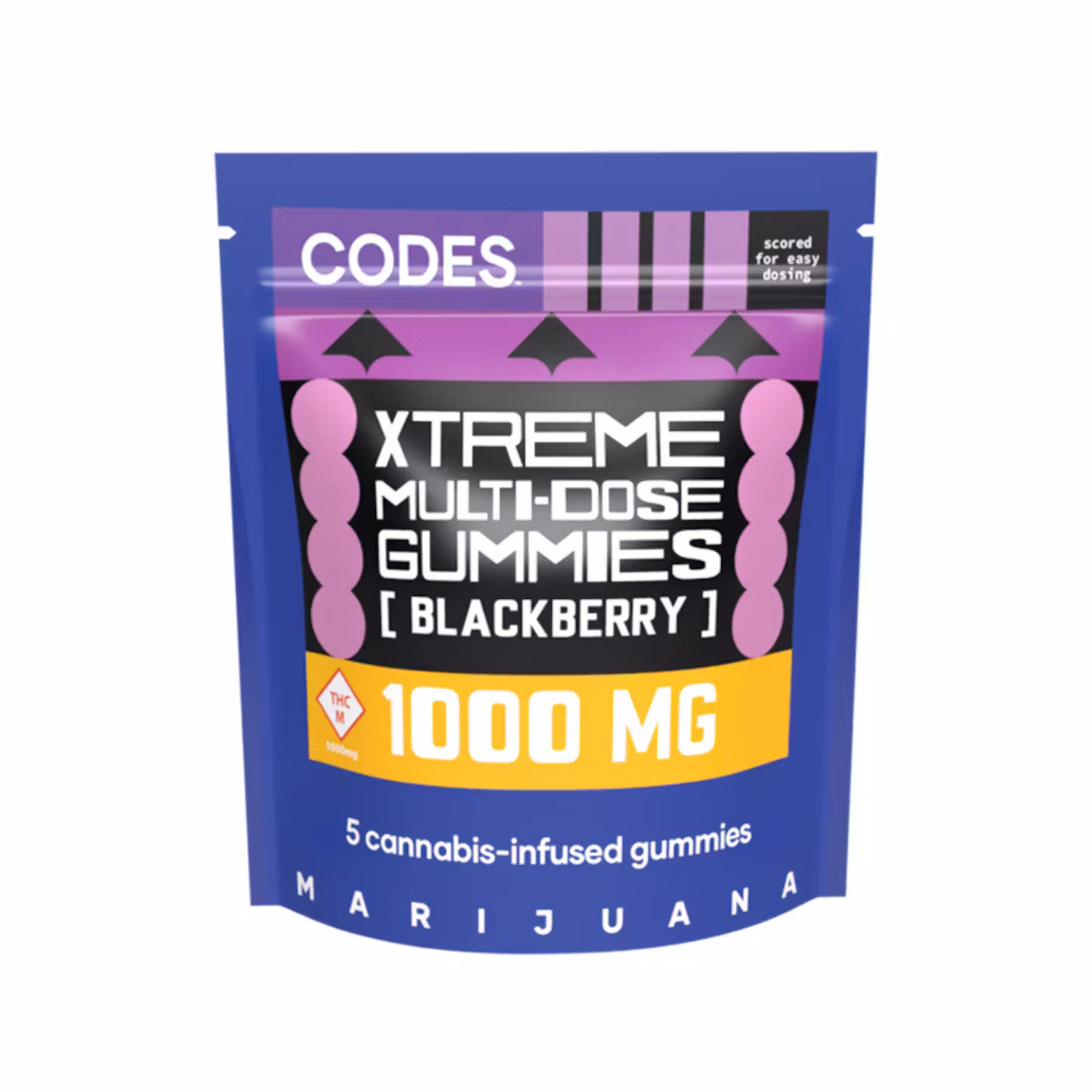 Photograph of product: Codes | Gummies | Blackberry 1000mg