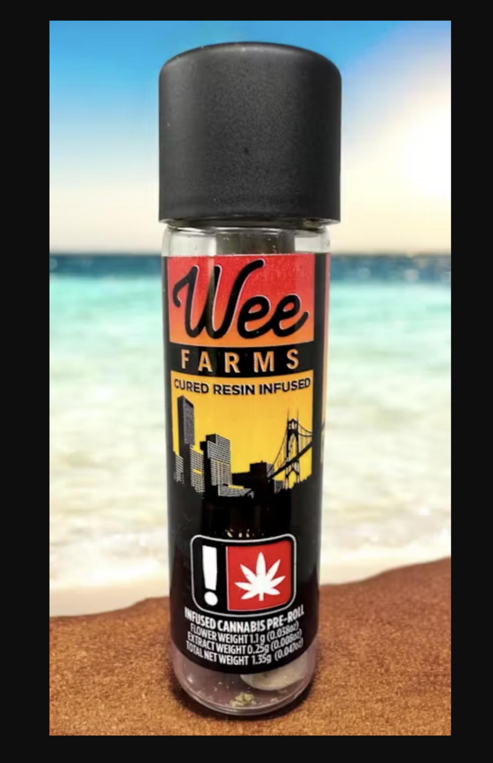 Photograph of product: Wee Farms | 1.35g Infused Pre-Roll | PB & J x Jack Herer (H)