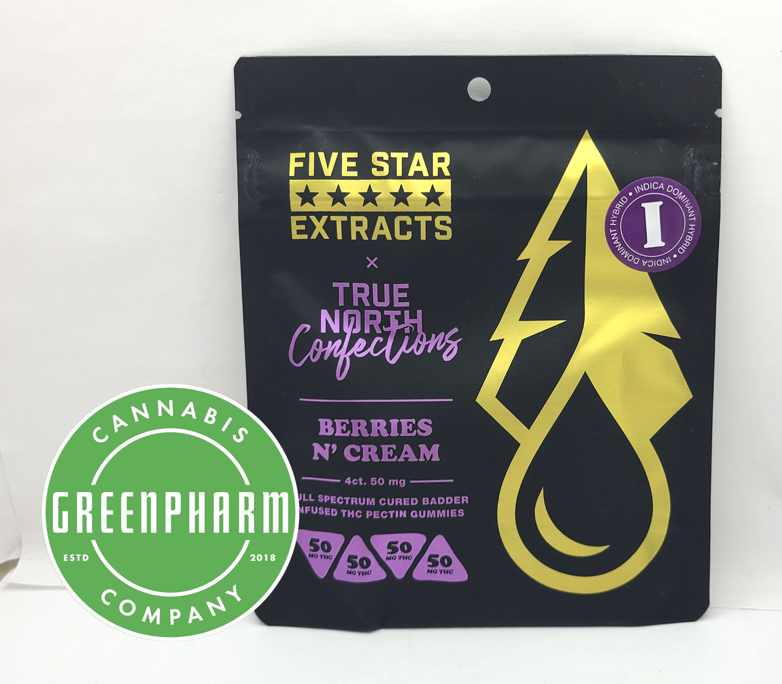 Photograph of product: Edible | True North | Berries and Cream Full Spectrum Gummies | 200mg