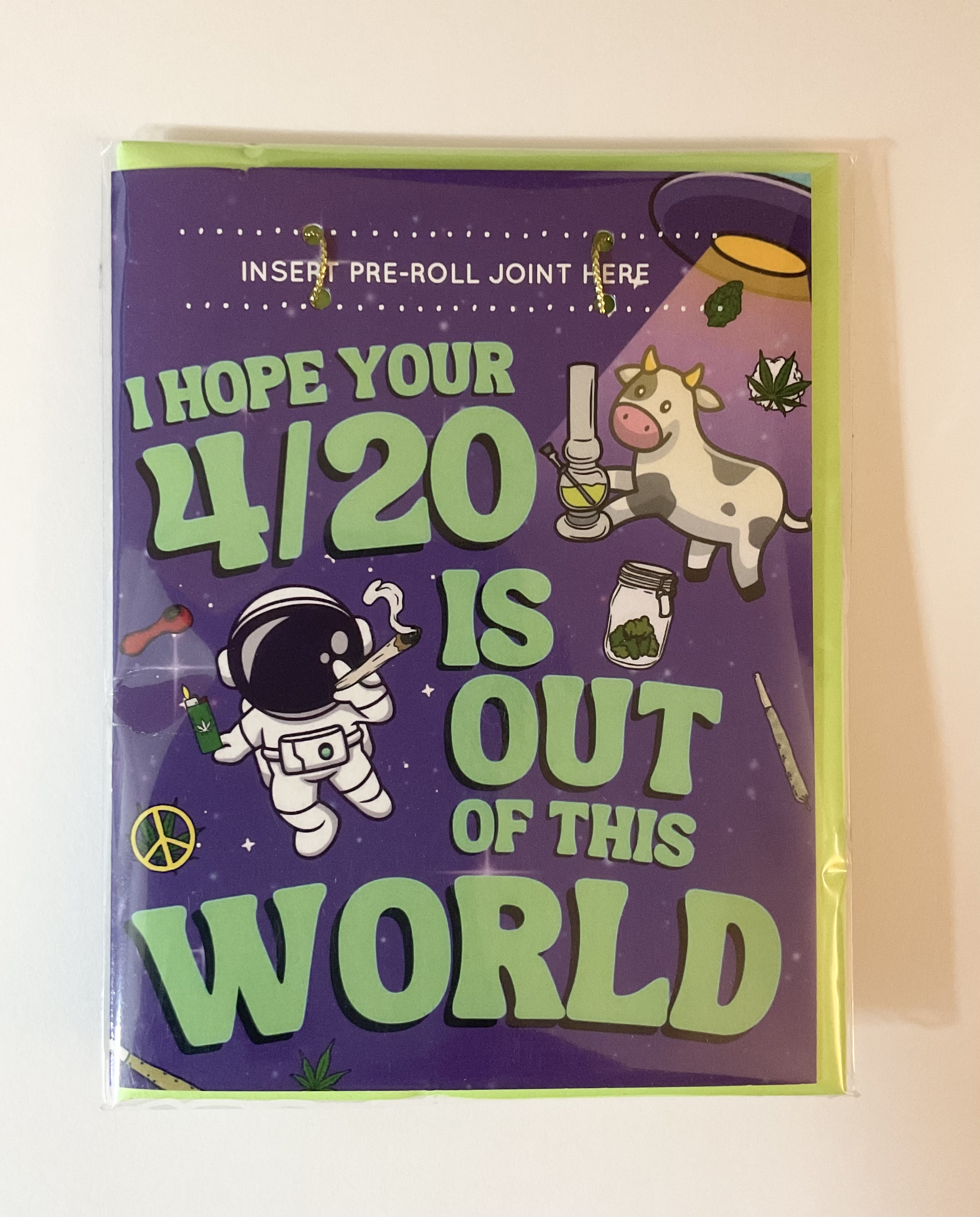 Photograph of product: KushKards I Hope Your 4/20 Is Out Of This World Card