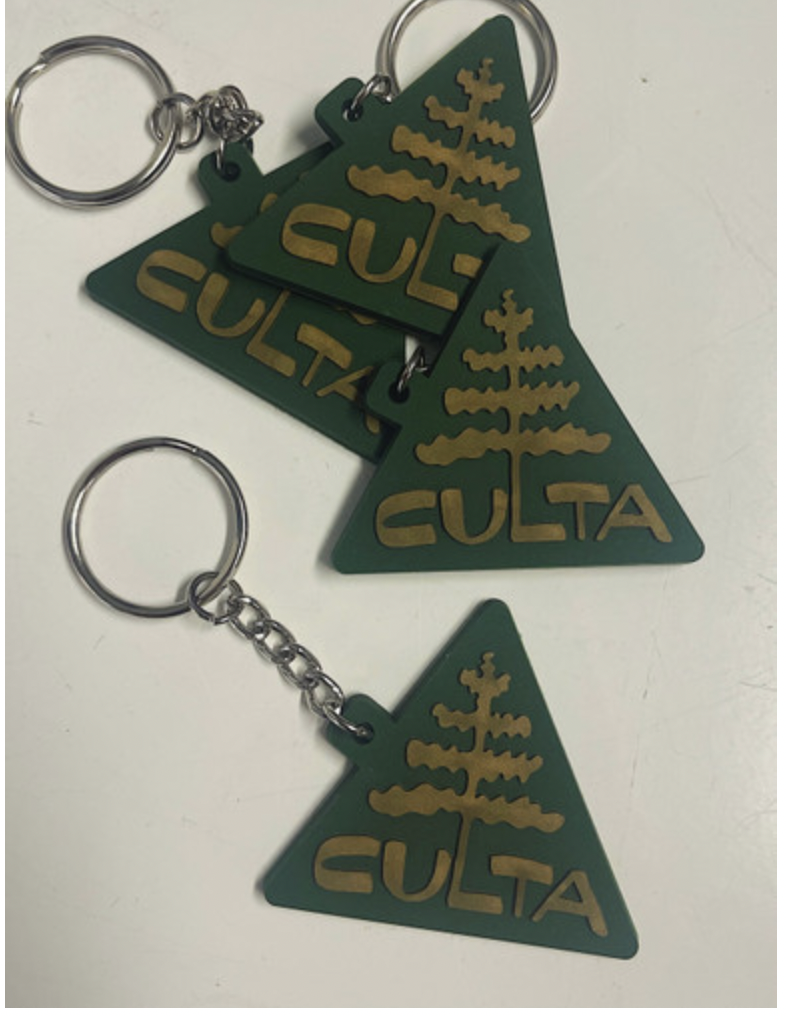 Photograph of product: CULTA Triangle Tree Keychain | $8