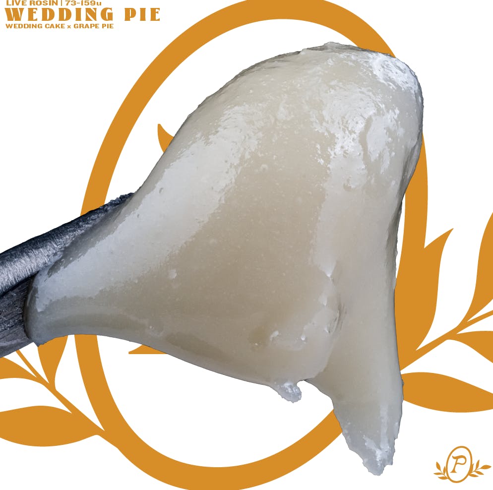 Photograph of product: Wedding Pie 1g Live Rosin by Peachy au chocolat & Co.