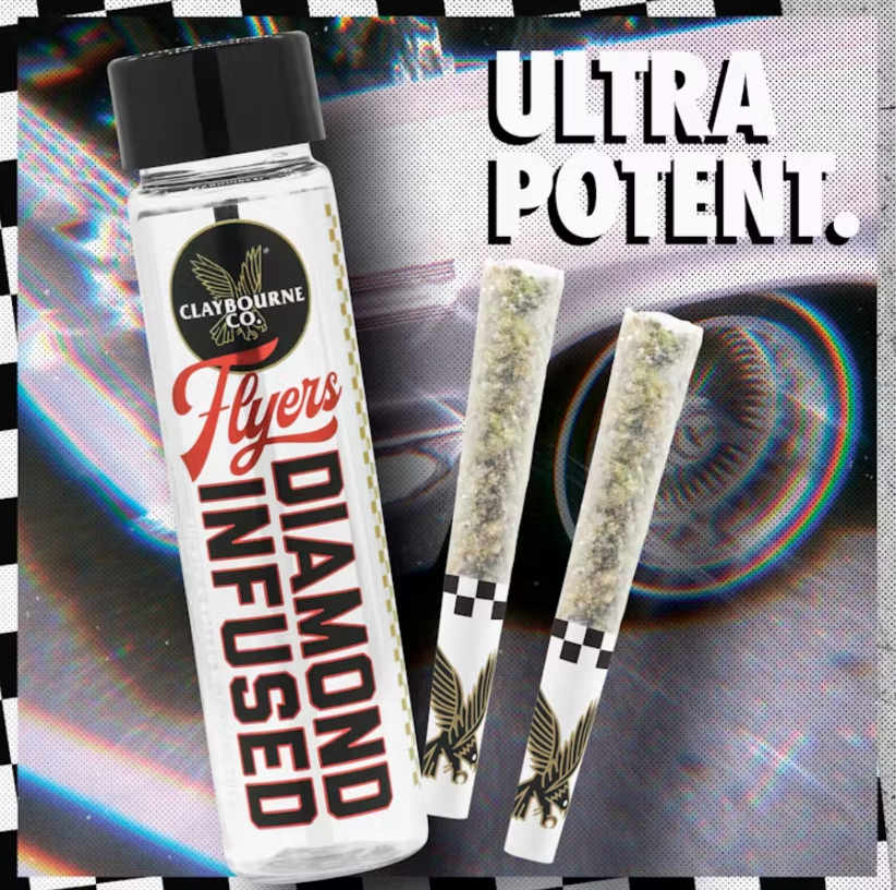 Photograph of product: Claybourne Co Flyers The Judge Oui'd Infused Preroll 2pk 1g