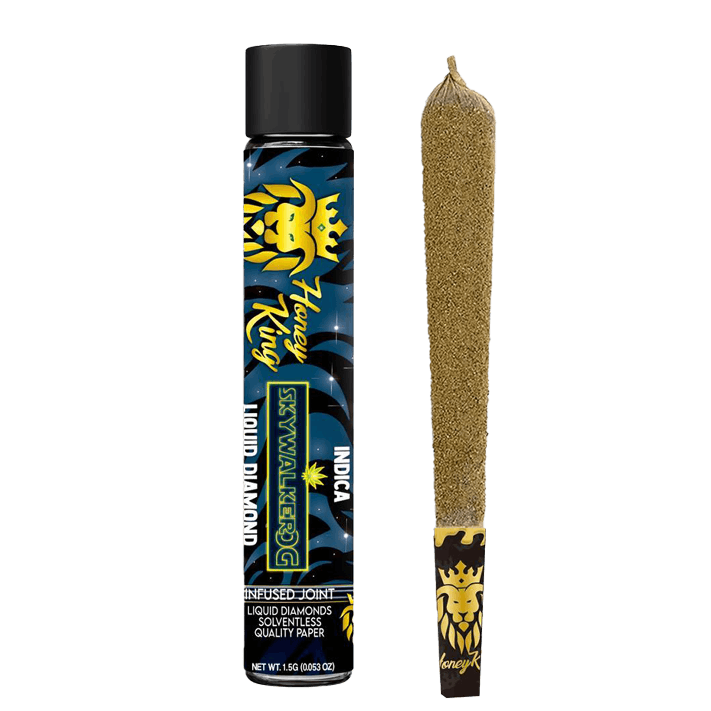 Photograph of product: HONEY KING DIAMOND INFUSED PRE-ROLL - MARATHON OG