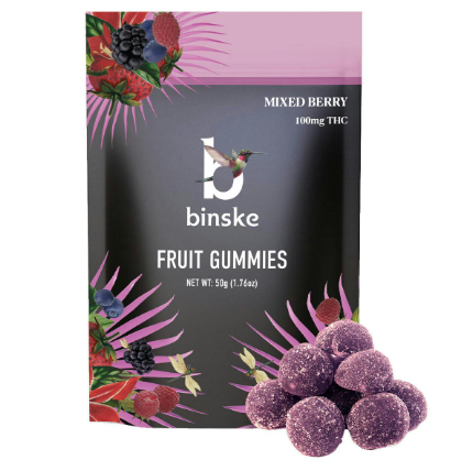 Photograph of product: Binske Mixed Berry 10mg TH-oui Gummies x 10ct - 8101