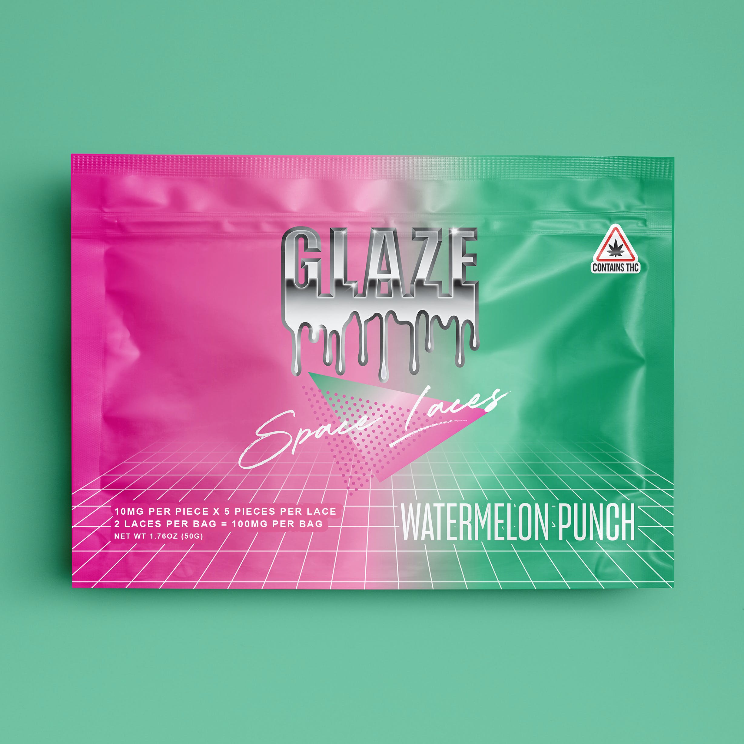 Photograph of product: Glaze - Watermelon Punch Space Laces 100MG