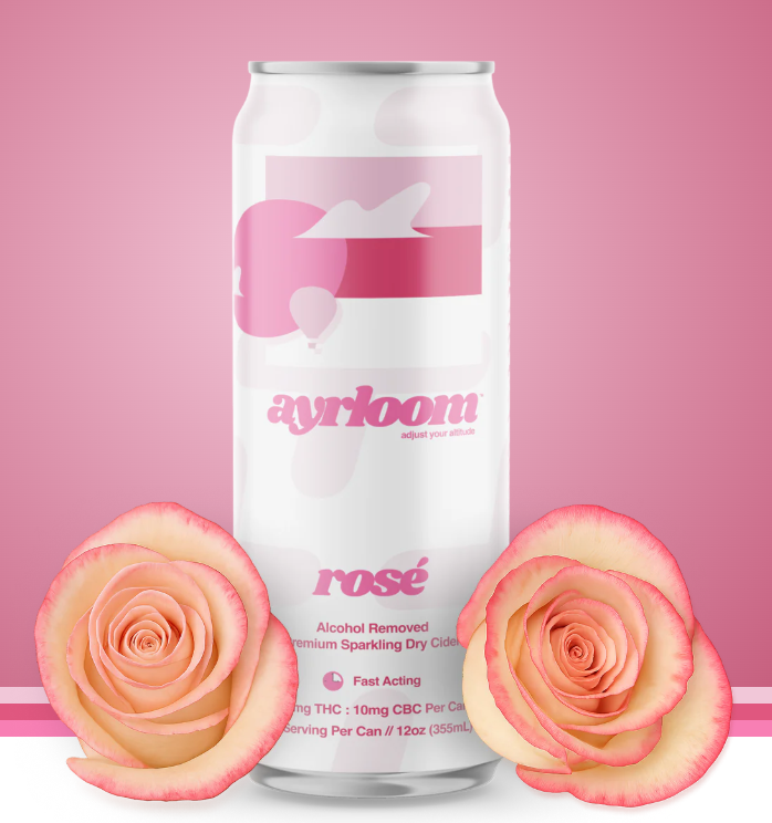 Photograph of product: Rose (H) Ayrloom | Infused Beverage (10mg TH-oui | 10mg CBD)