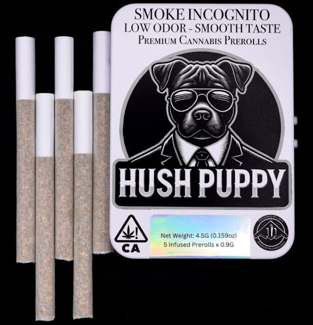 Photograph of product: Hush Puppy – Zoomies – Infused Pre-Rolls – 5 Pack – 5g - 
