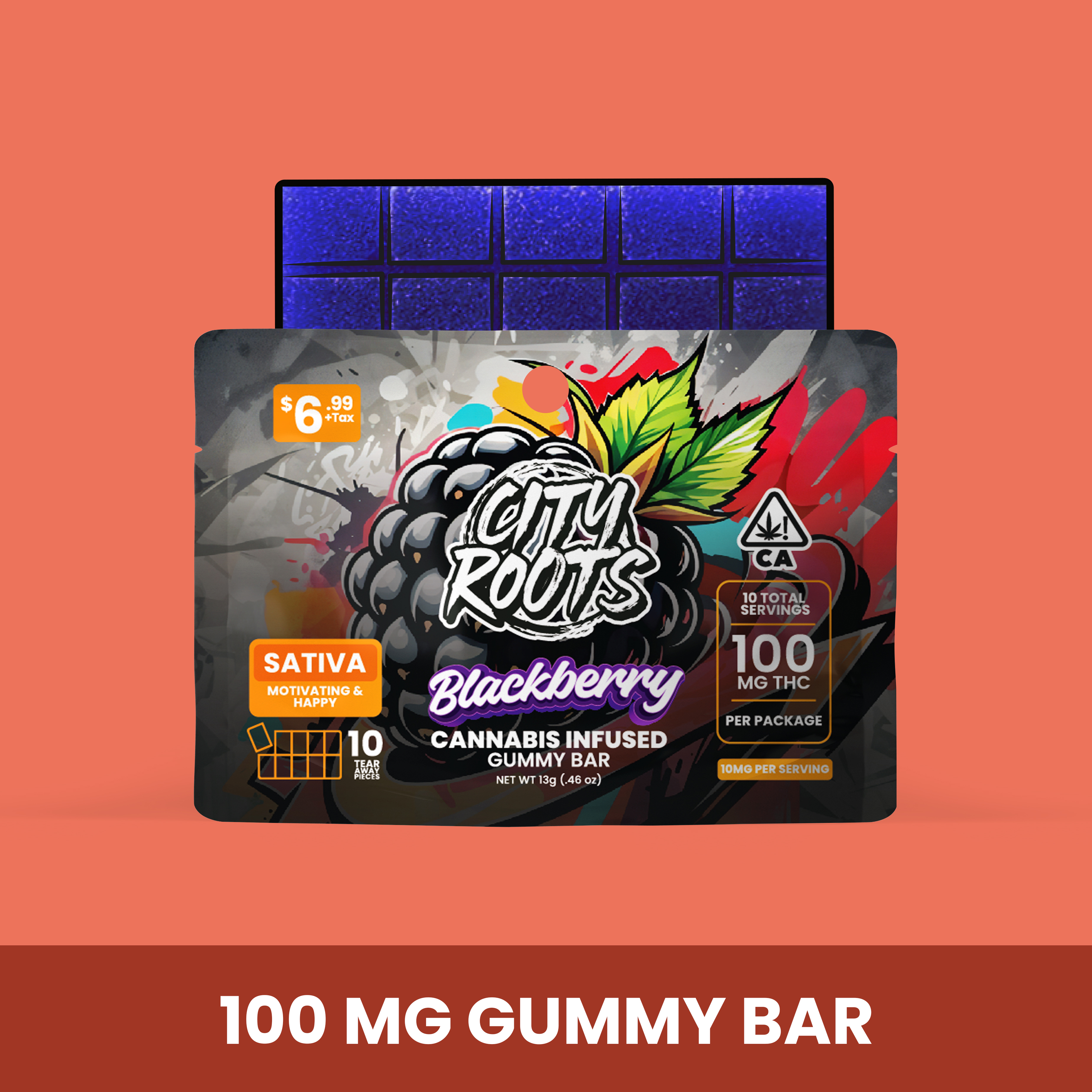 Photograph of product: City Roots - Blackberry (Oui'd) Edible 100mg