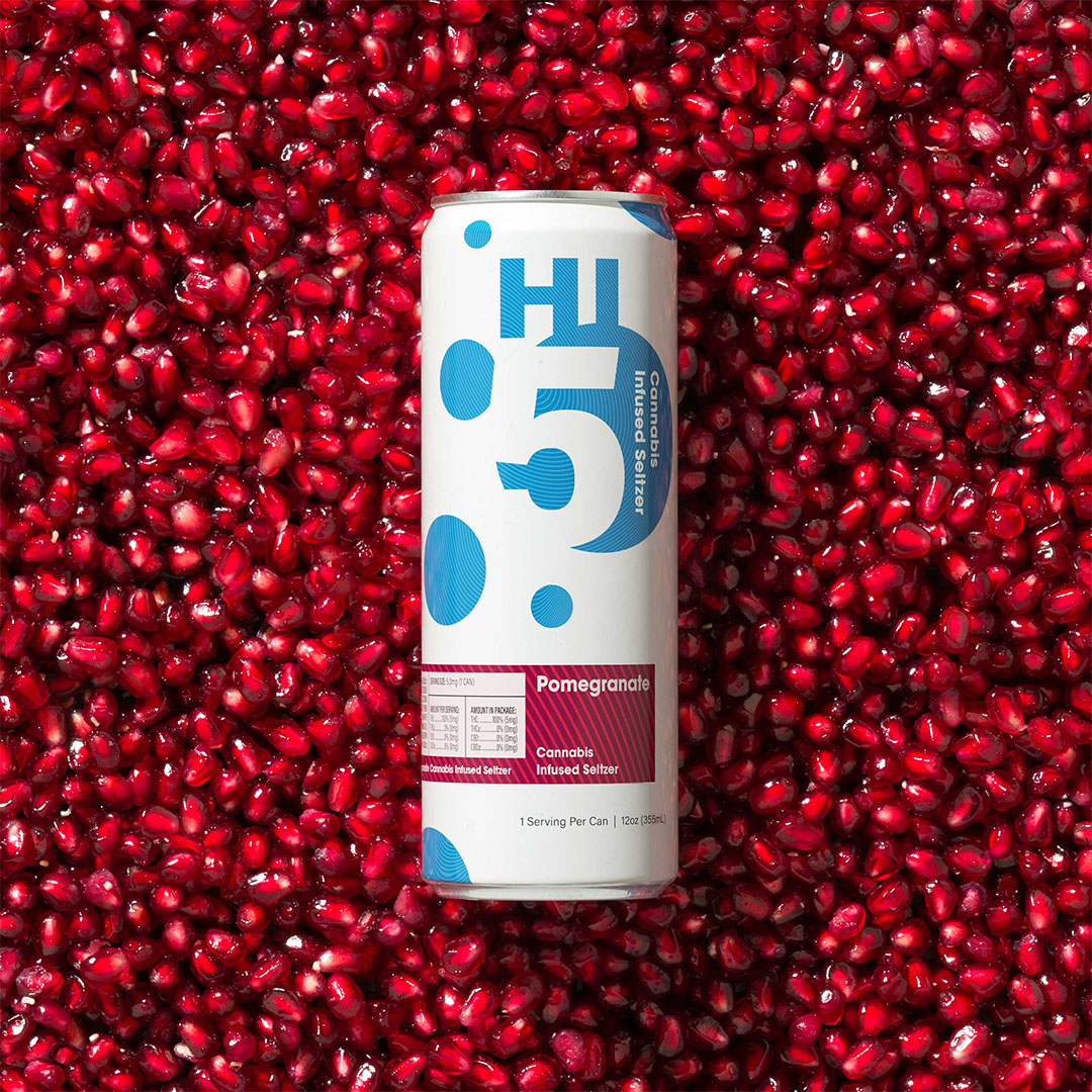 Photograph of product: Hi5 Pomegranate Seltzer 5mg 4pk