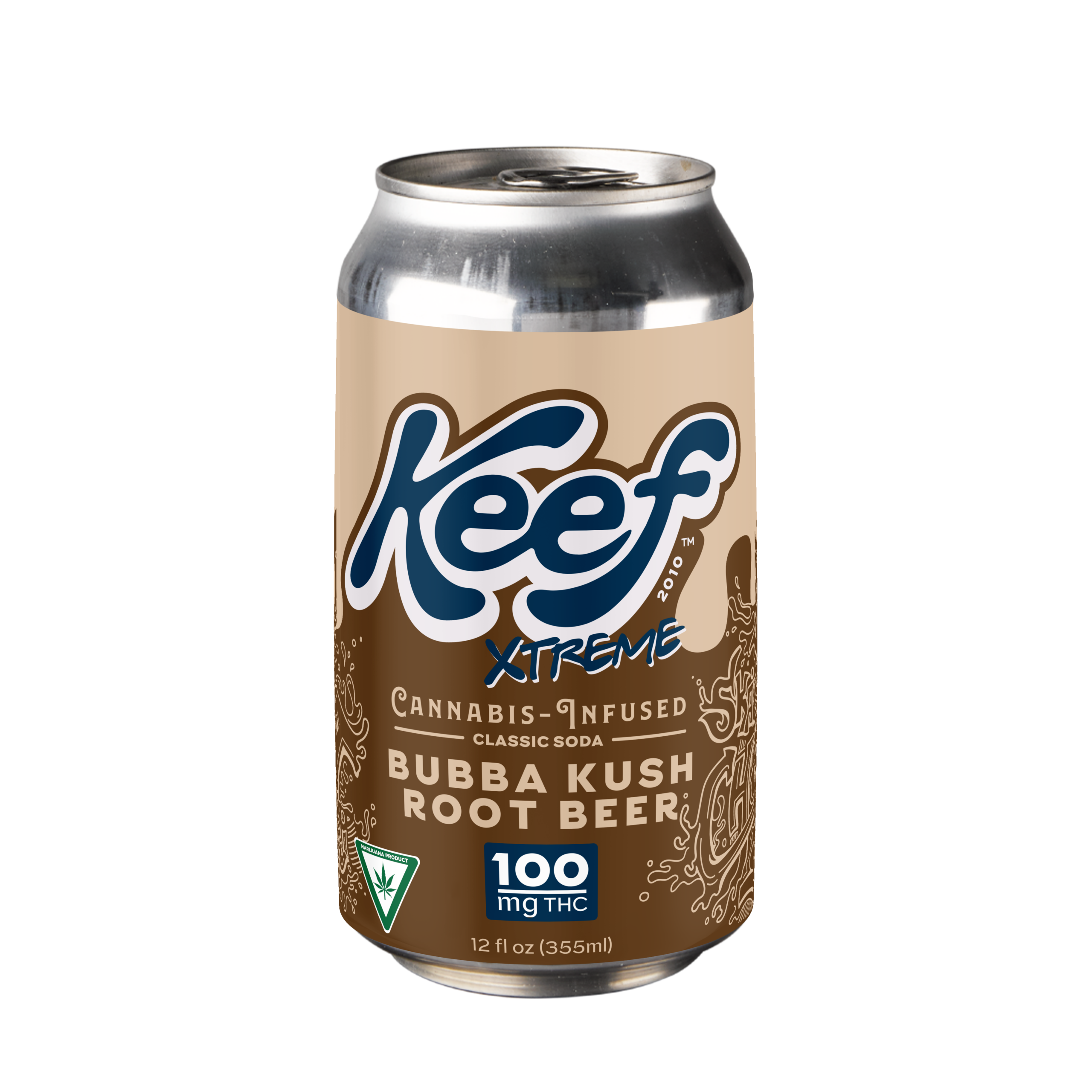 Photograph of Product: Bubba Kush Root Beer 100mg Keef Soda