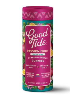 Photograph of product: Passion Fruit | Rosin Gummies | 1:1:1 TH-oui:CBD:CBN | 10pk 100mg