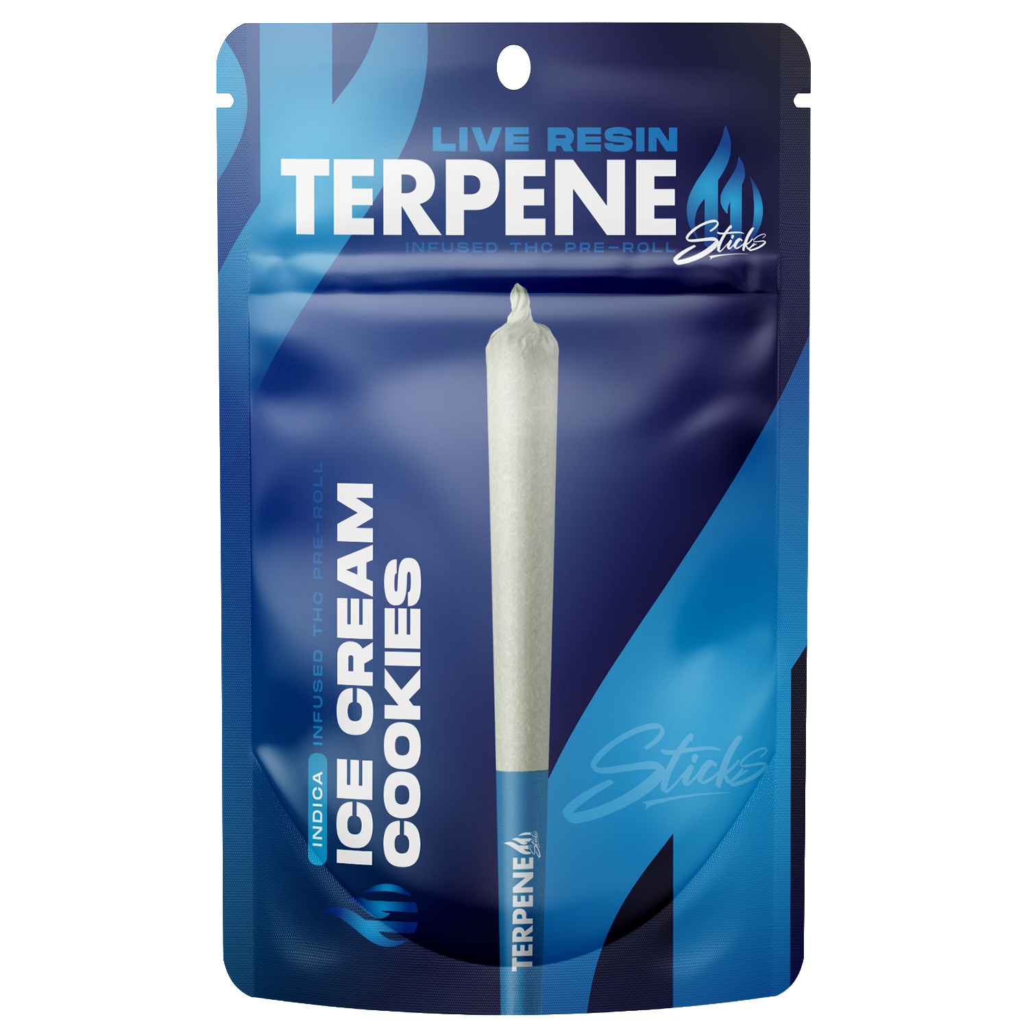 Photograph of Product: Ice Cream Cookies | 1.2G Live Resin Infused Preroll