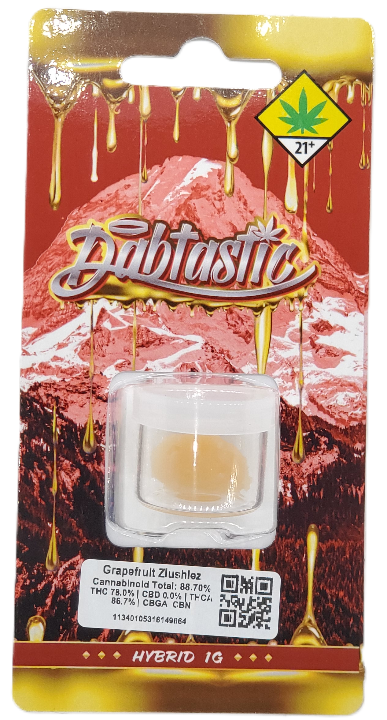 Photograph of product: Dabtastic CON Grapefruit Zlushiez Hydrocarbon Extract 1g