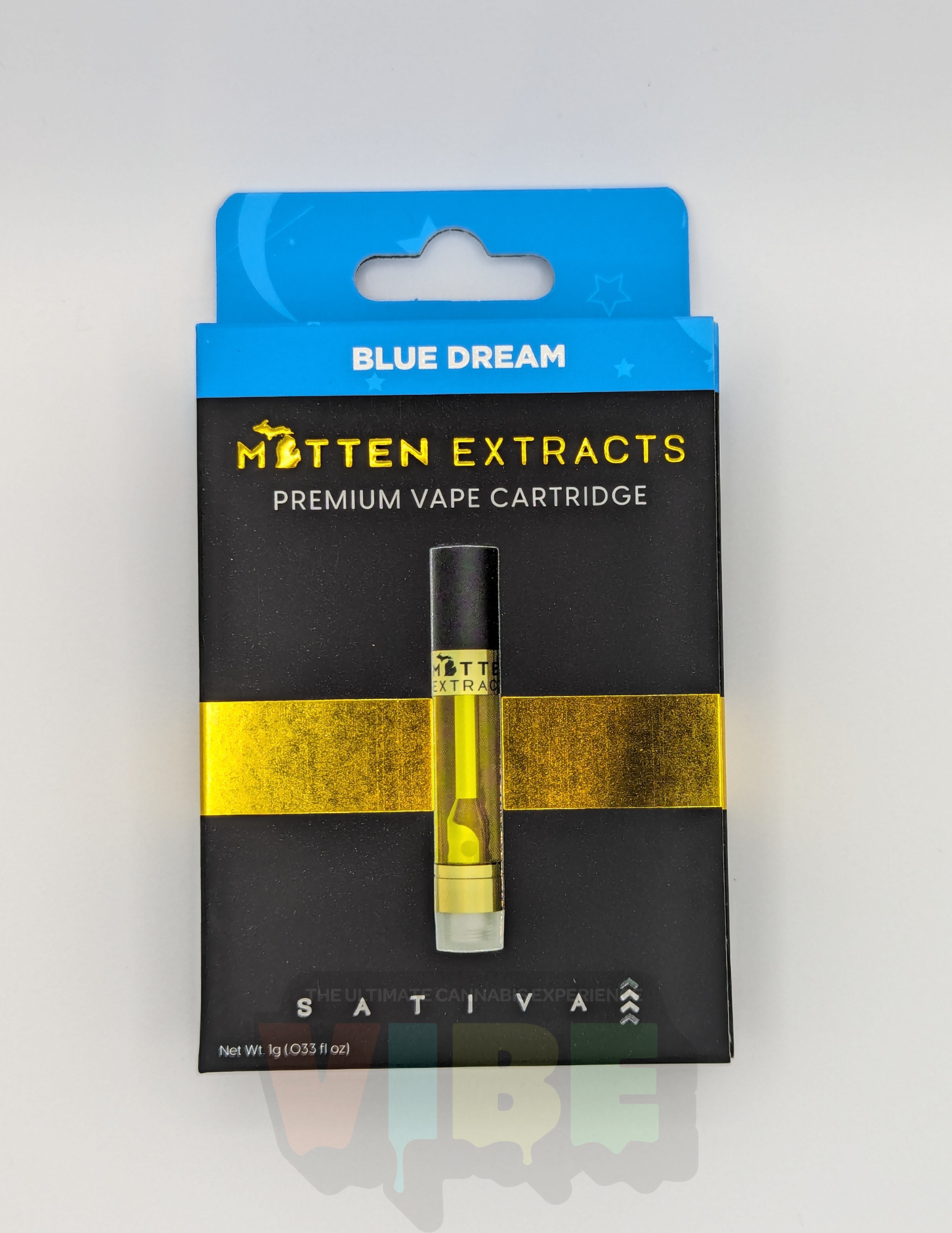 Photograph of product: Mitten Extracts | Blue Dream | 1g Vape Cart | REC