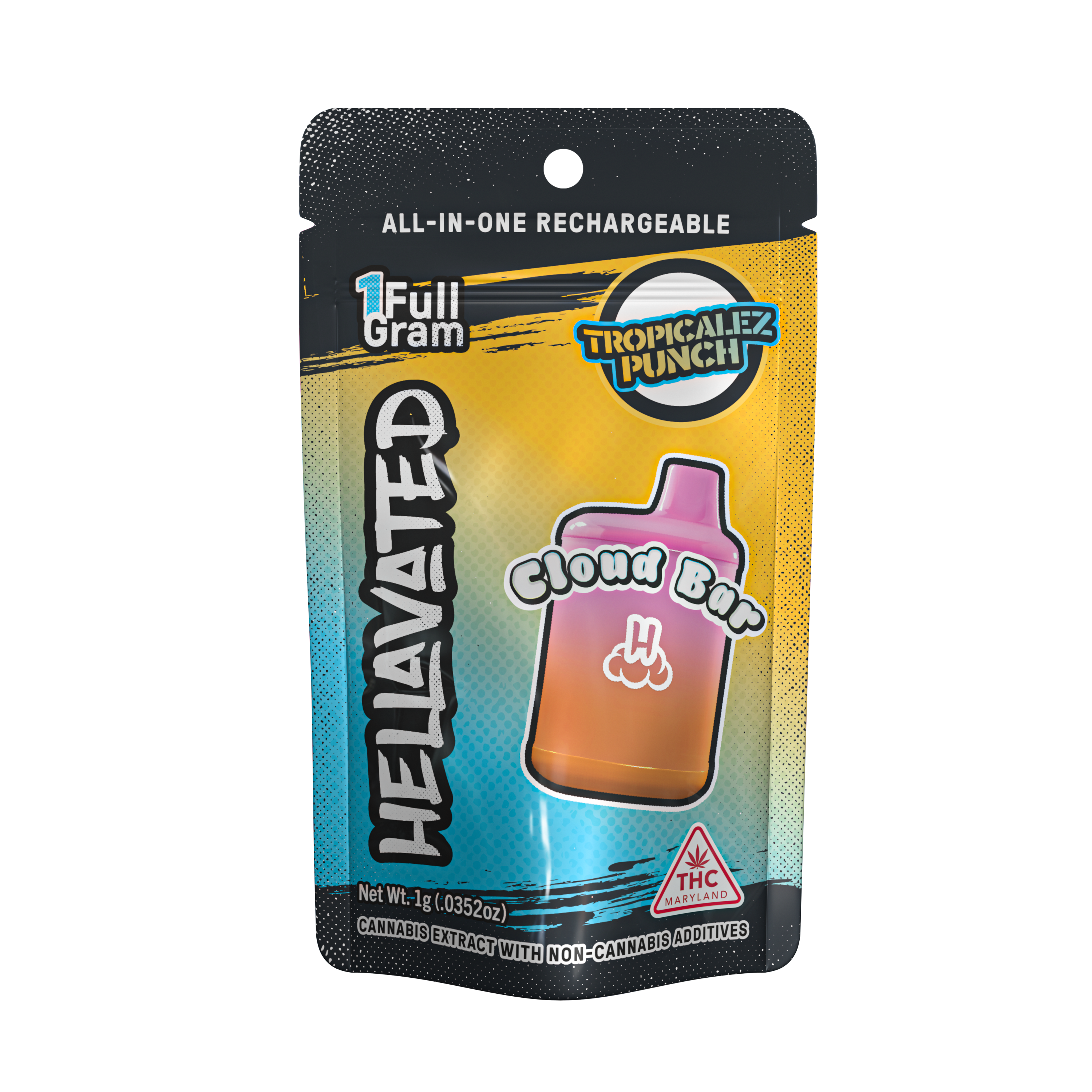 Photograph of product: Tropicalez Punch Cloud Bar Rechargeable Disposable 1g