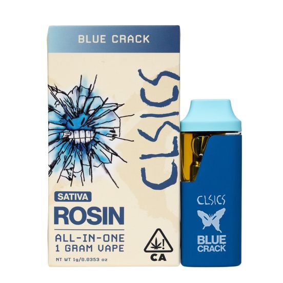 Photograph of product: CLSICS Live Rosin AIO Vape Blue Crack 1g - 