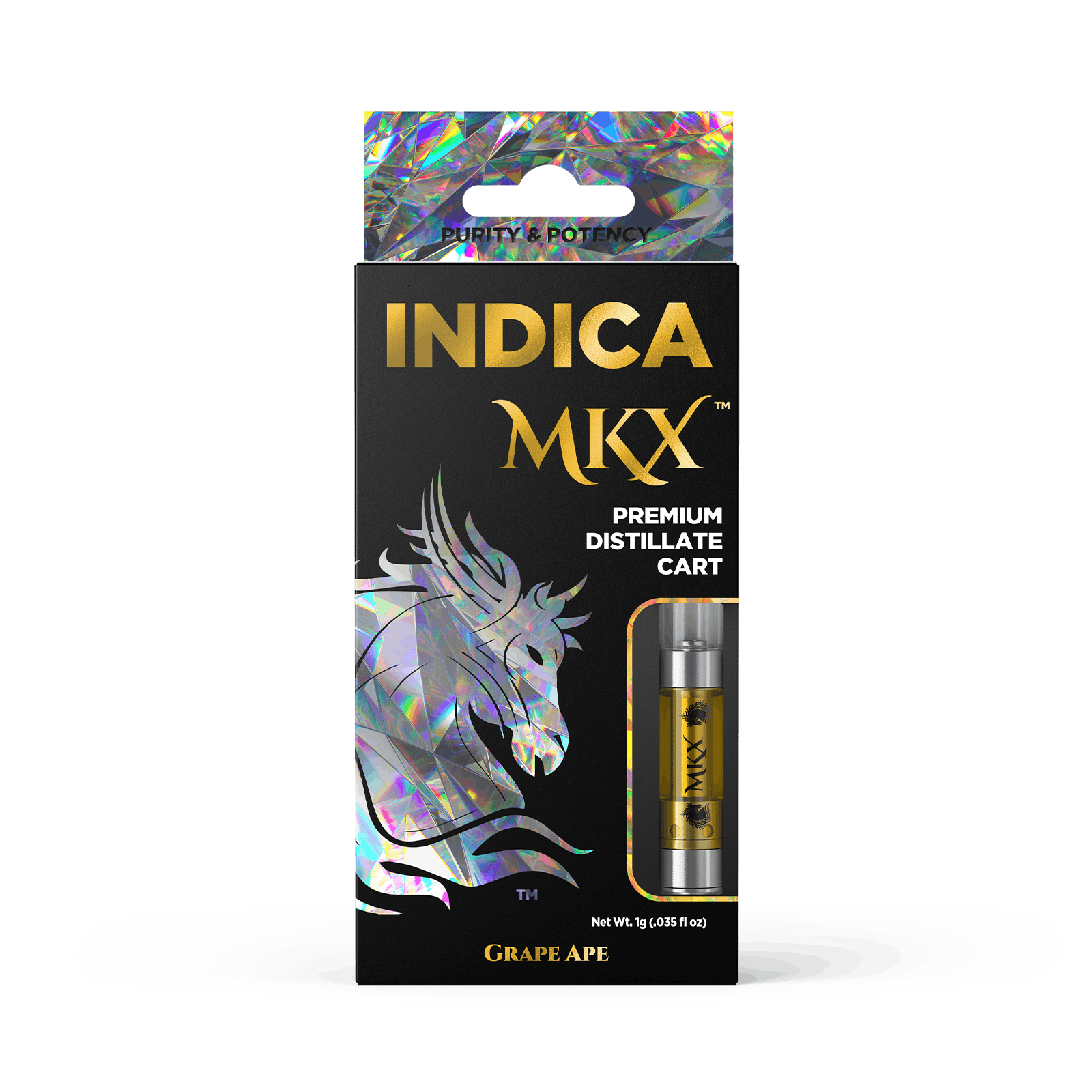 Photograph of product: MKX | Grape Ape | Vape Cart | 1g | Indica