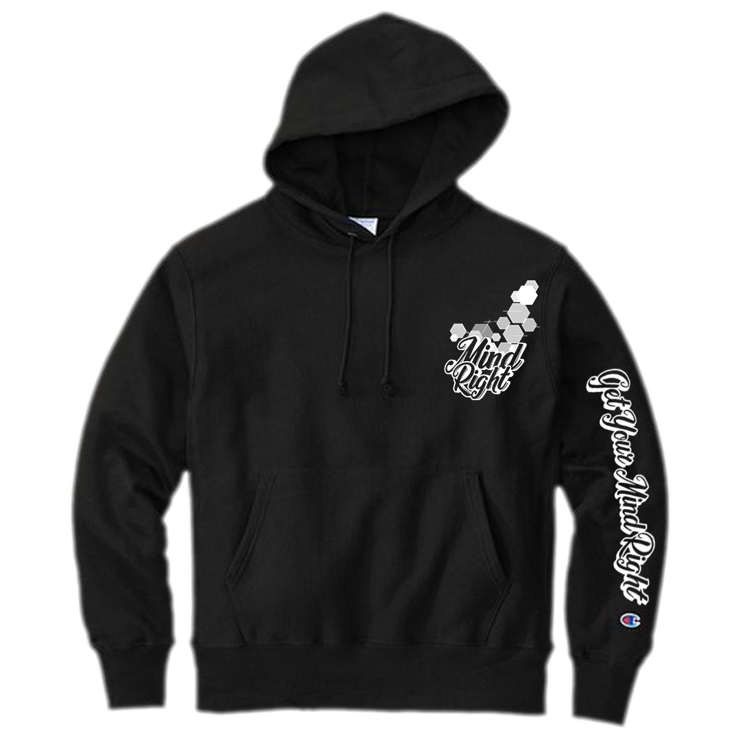 Photograph of product: MindRight Hoodie - Black - XL