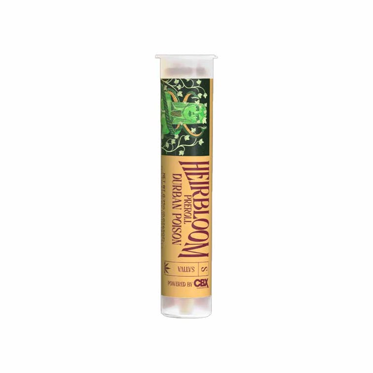 Photograph of product: DURBAN POISON PREROLL - .75G - Oui'd - HEIRBLOOM
